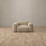 Linen Blend::Biscuit Velvet Sofa Single Linen Linen Blend