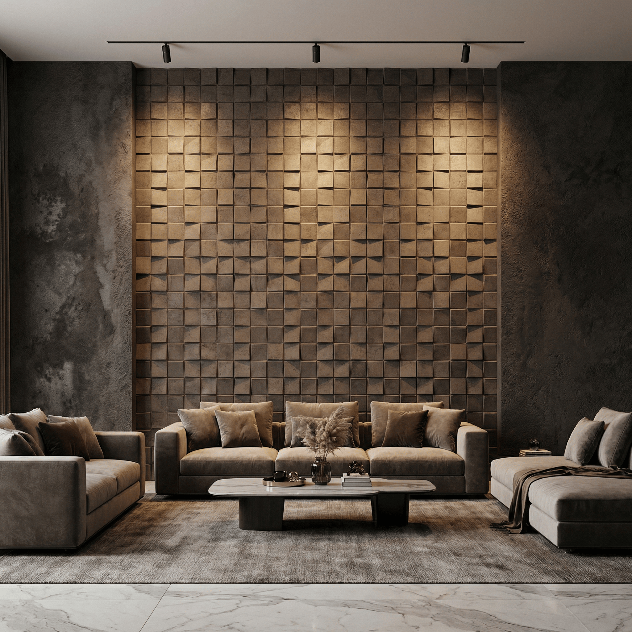 Ubiquitous Square 3D Leather Wall Panel – Articture