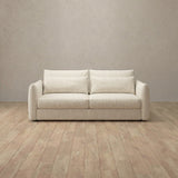 Linen Blend::Contemporary Italian Sofa 2 Seater Ivory Linen Blend