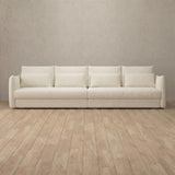 Boucle::Contemporary Italian Sofa 3 Seater Ivory Boucle v1
