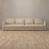 Linen Blend::Contemporary Italian Sofa 3 Seater Linen Linen Blend v1