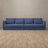 Boucle::Contemporary Italian Sofa 3 Seater OceanBlue Boucle v1