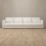 Boucle::Contemporary Italian Sofa 3 Seater OffWhite Boucle