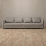 Top Grain Leather::Contemporary Italian Sofa 3 Seater Pewter Top Grain Leather v3