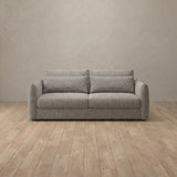 Boucle::Contemporary Italian Sofa Pewter Boucle