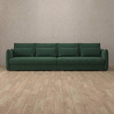 Boucle::Contemporary Italian Sofa Product Gallery Forest Green Boucle