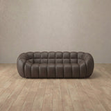 Top Grain Leather::Cuban Sofa 2 Seater Truffle Top Grain Leather