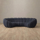 Linen Blend::Cuban Sofa 3 Seater InkBlue Linen Blend