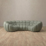 Top Grain Leather::Cuban Sofa 3 Seater Sage Top Grain Leather