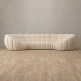 Linen Blend::Cuban Sofa 4 Seater Cream Linen Blend