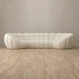 Boucle::Cuban Sofa 4 Seater Ivory Boucle