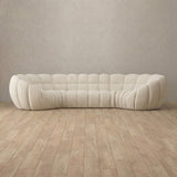 Linen Blend::Cuban Sofa 4 Seater Ivory Linen Blend