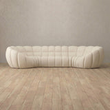 Top Grain Leather::Cuban Sofa 4 Seater Ivory Top Grain Leather v1