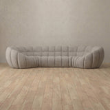 Linen Blend::Cuban Sofa 4 Seater Pewter Linen Blend v1