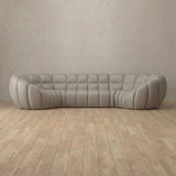 Top Grain Leather::Cuban Sofa 4 Seater Pewter Top Grain Leather v1