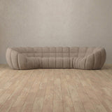 Linen Blend::Cuban Sofa 4 Seater Taupe Linen Blend