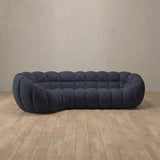 Linen Blend::Cuban Sofa L Shape InkBlue Linen Blend