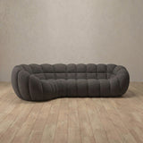 Linen Blend::Cuban Sofa L Shape Smoke Linen Blend v1