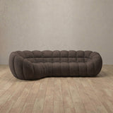 Linen Blend::Cuban Sofa L Shape Truffle Linen Blend