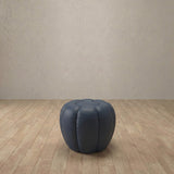 Top Grain Leather::Cuban Sofa Ottoman InkBlue Top Grain Leather