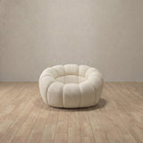 Boucle::Cuban Sofa Single Ivory Boucle