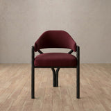 Linen Blend::Burgundy::Black Oak