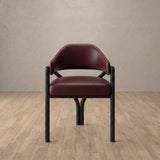 Top Grain Leather::Burgundy::Black Oak