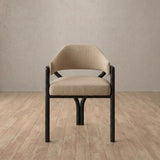 Linen Blend::Latte::Black Oak