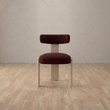 Boucle::Burgundy::White Oak
