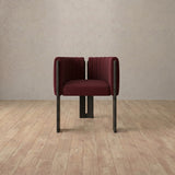 Linen Blend::Burgundy::Black Oak