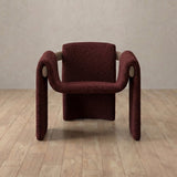 Boucle::Burgundy::Walnut