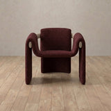 Boucle::Burgundy::White Oak