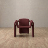 Linen Blend::Burgundy::Walnut