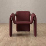 Linen Blend::Burgundy::Walnut