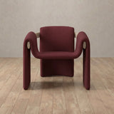 Linen Blend::Burgundy::White Oak
