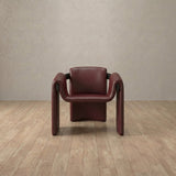 Top Grain Leather::Burgundy::Black Oak