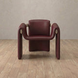 Top Grain Leather::Burgundy::White Oak