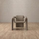 Top Grain Leather::Taupe::Walnut