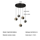 Sphered Cement Pendant Light