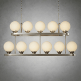 Halo Strata Two-Tier Rectangular Chandelier