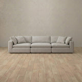 Linen Blend::Heavens Sofa Heavens 3-Seater Pewter Linen Blend