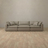 Top Grain Leather::Heavens Sofa Heavens 3-Seater Taupe Top Grain Leather