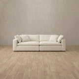 Boucle::Heavens Sofa Heavens Loveseat Ivory Boucle v1