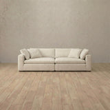 Linen Blend::Heavens Sofa Heavens Loveseat Ivory Linen Blend