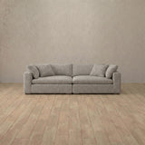 Boucle::Heavens Sofa Heavens Loveseat Pewter Boucle v1