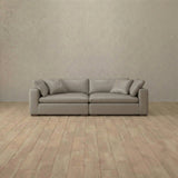 Top Grain Leather::Heavens Sofa Heavens Loveseat Pewter Top Grain Leather