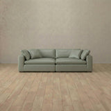 Top Grain Leather::Heavens Sofa Heavens Loveseat Sage Top Grain Leather