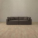 Linen Blend::Heavens Sofa Heavens Loveseat Truffle Linen Blend