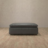 Top Grain Leather::Heavens Sofa Heavens Ottoman Smoke Top Grain Leather