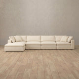 Top Grain Leather::Heavens Sofa Heavens Right Chaise Cream Top Grain Leather